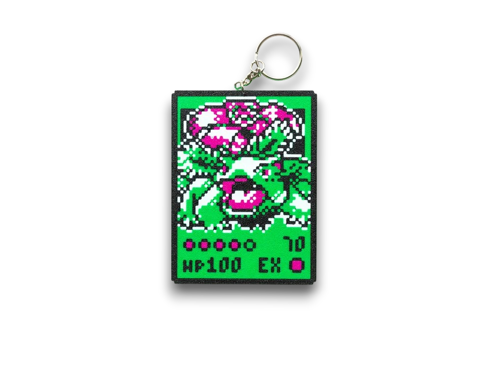 Porte-clé carte Pokémon pixel – Pikachu, Dracaufeu, Mewtwo | Rétro Game Boy