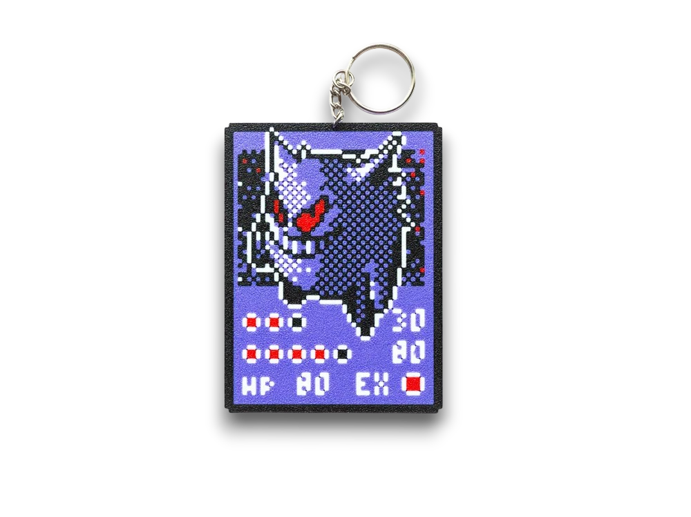 Porte-clé carte Pokémon pixel – Pikachu, Dracaufeu, Mewtwo | Rétro Game Boy